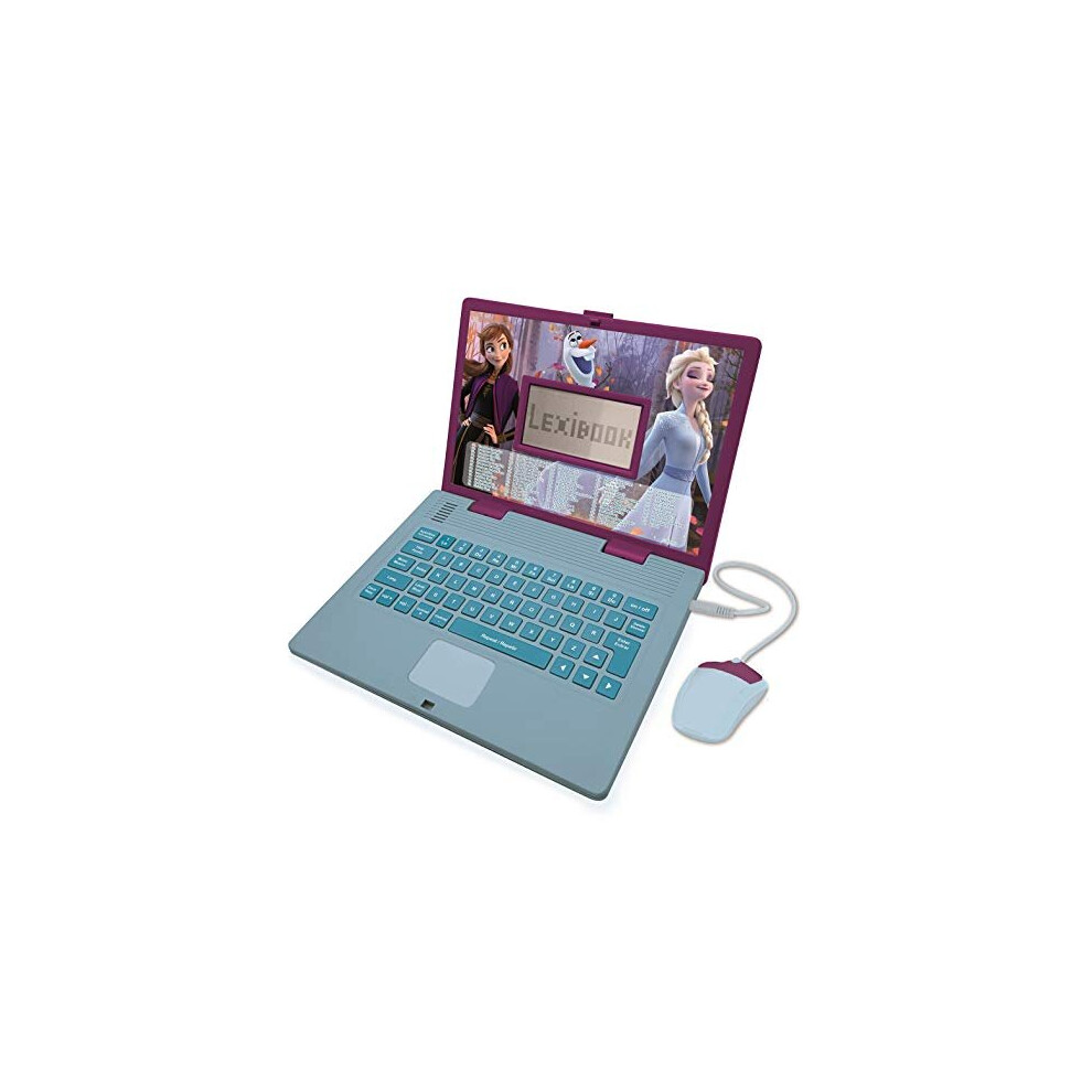 Lexibook Disney Frozen 2 Bilingual Educational Laptop Jc598fzi2 - 124 Activities In Spanish/English, Elsa & Anna, Music & Games