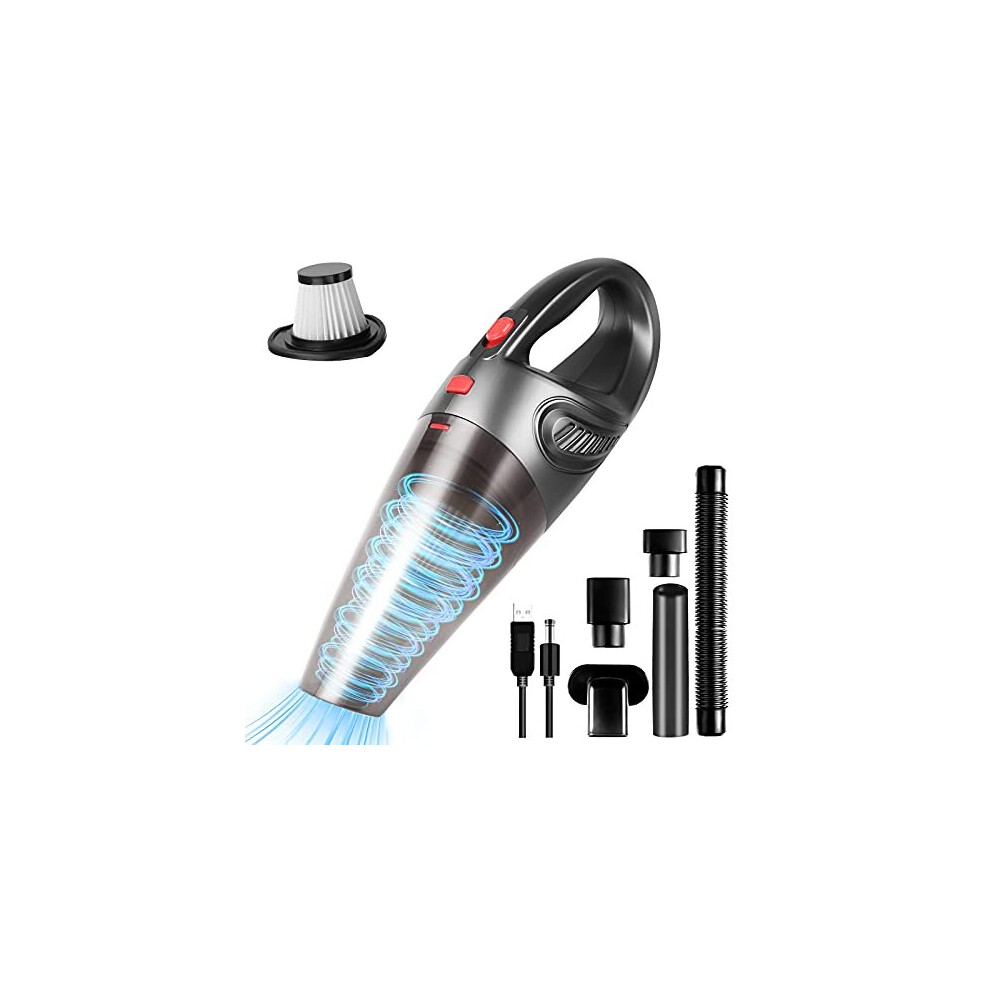 Handheld Vacuums Cordless, 8500PA Portable Handheld Hoover, 120W USB Rechargeable Car Vacuum Cleaner for Home Pet Office Car, Powerful Suction, 3H