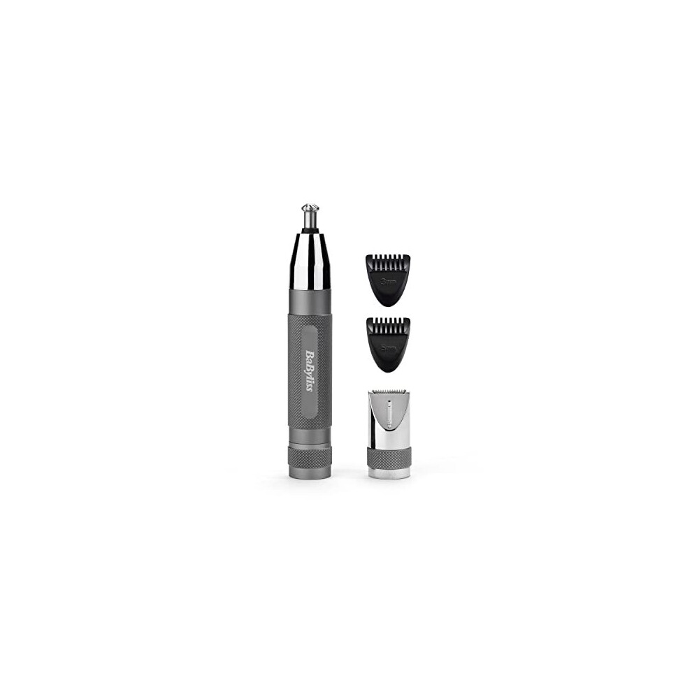 Babyliss Super-X Metal Nose Trimmer, Ear And Eyebrow Hair Trimmer, Robust Metal Housing, Smooth Safe Cutting