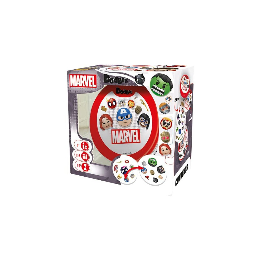 | Dobble Marvel Emoji | Card Game | Ages 6+ | 2-8 Players | 15 Minutes Playing Time