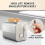 Breville High Gloss 2-Slice Toaster with High-Lift & Wide Slots | Cream & Stainless Steel [VTT967] 3