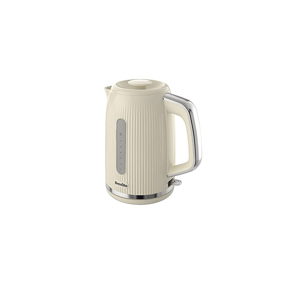 Bold Vanilla Cream Electric Kettle | 1.7L | 3kW Fast Boil | Cream & Silver Chrome [VKT223]