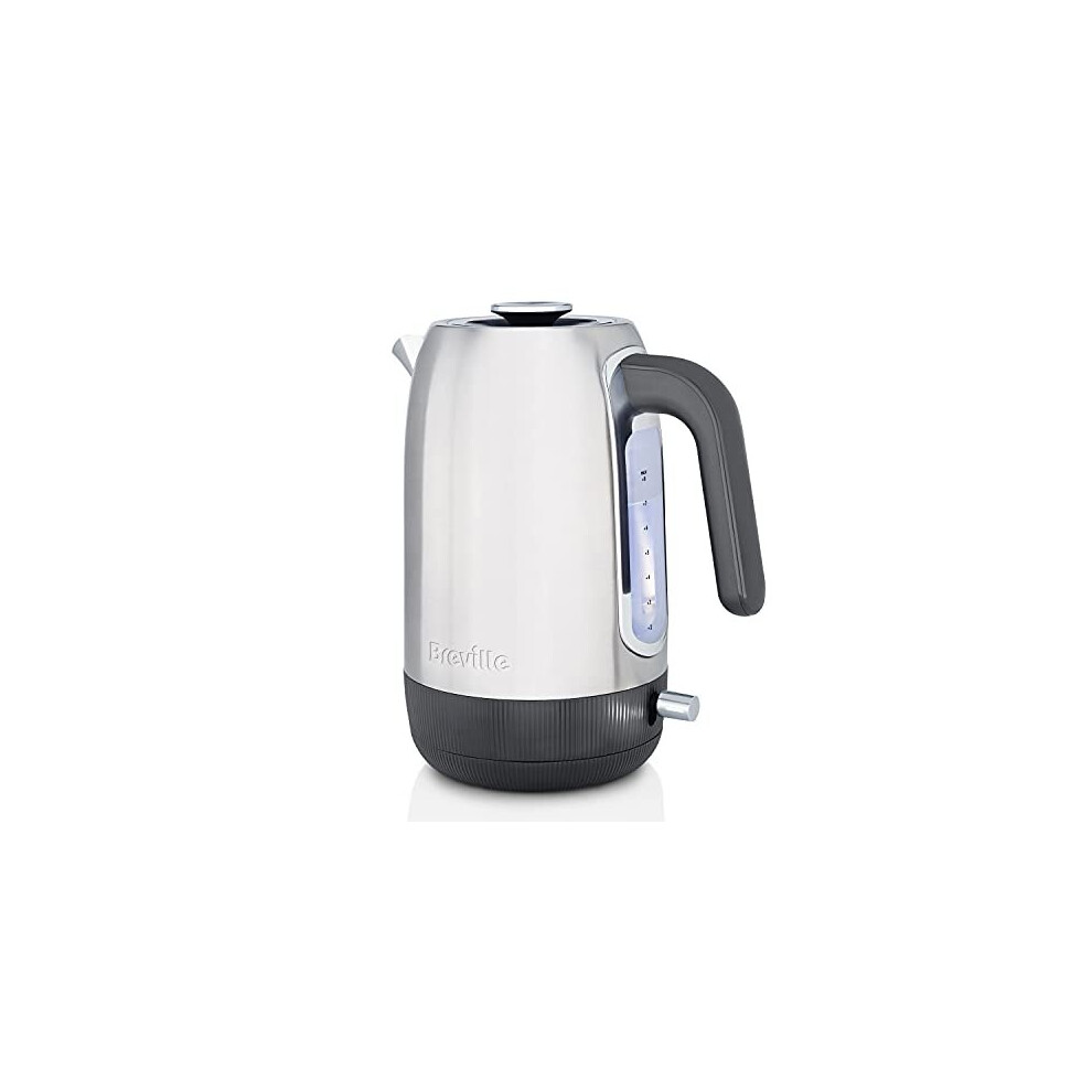 Edge Electric Kettle | 1.7 Litre | Glows When Hot to Avoid Re-Boiling | 3kW Fast Boil | Brushed Stainless Steel [VKT192]