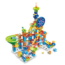 Marble Rush Adventure Set, Construction Toys for Kids with 10 Marbles and 128 Building Pieces, Electronic Track Set for Boys & Girls, Colour-Coded Toy