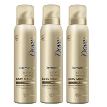 3 Pack of Dove DermaSpa Summer Revived 48 hours Active Moisturisation Fair to Medium Body Mousse 150ml