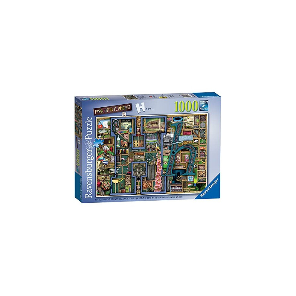 Colin Thompson - Awesome Alphabet "H" 1000 Piece Jigsaw Puzzles for Adults & Kids Age 12 Years Up