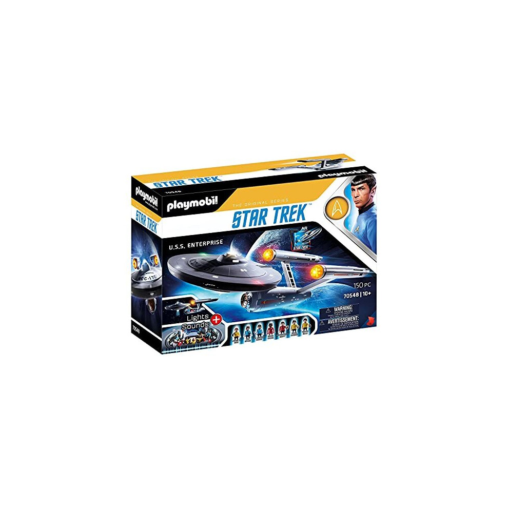 Playmobil Star Trek 70548 U.s.s. Enterprise Ncc-1701, With Ar App, Effects And Original Sounds, 10-99 Years Light