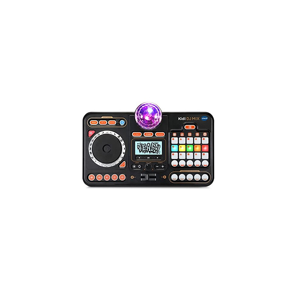 Kidi DJ Mix (Black), Toy DJ Mixer for Kids with 15 Tracks and 4 Music Styles, Kids Music Toy with Lights and Effects, Educational Toy for Girls and