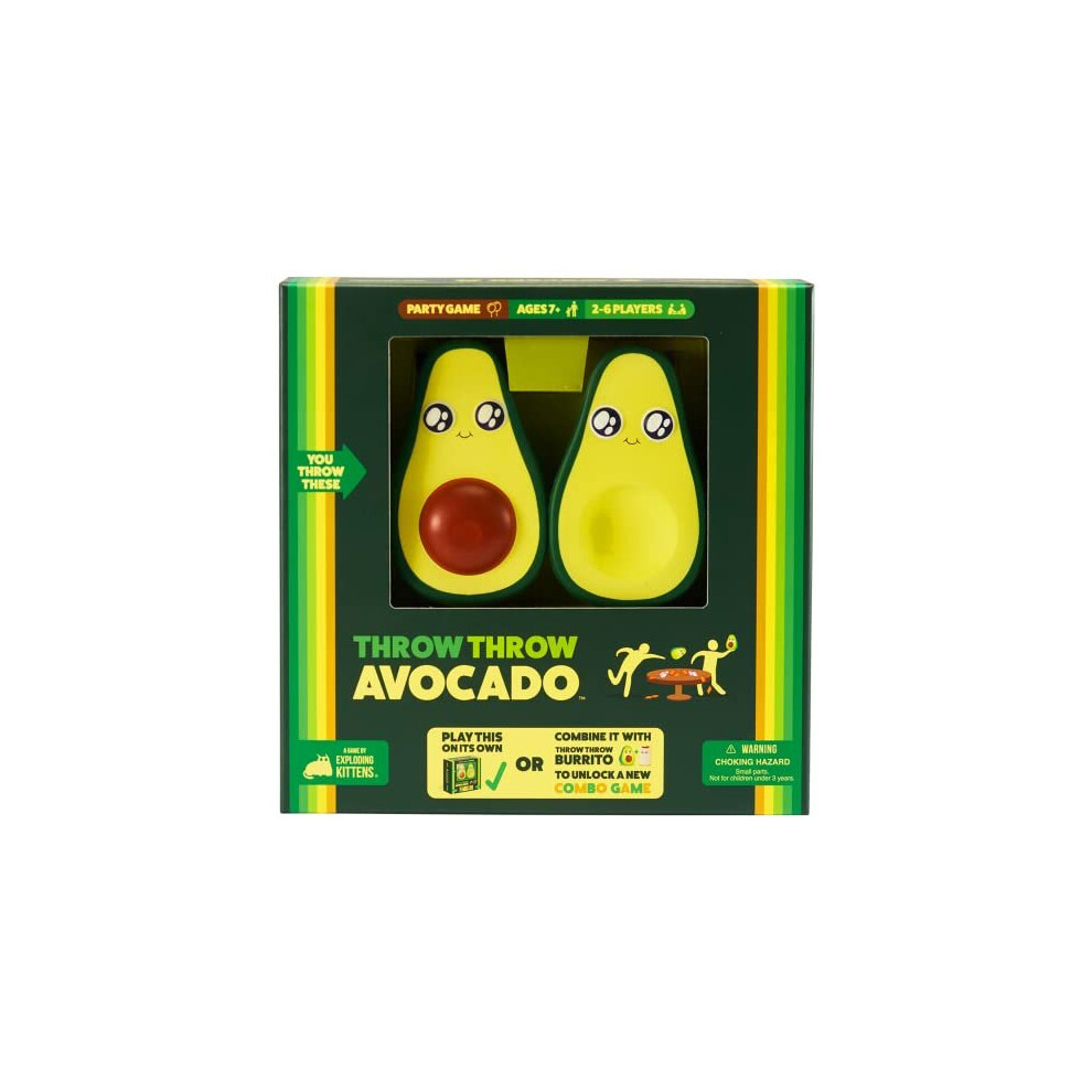 Throw Throw Avocado by Exploding Kittens - Card Games for Adults Teens & Kids - Fun Family Games - A Dodgeball Card Game