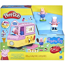 Peppa's Ice Cream Playset with Ice Cream Truck, Peppa and George Figures, and 5 Cans, 8.1 x 25.4 x 21.6 centimetres