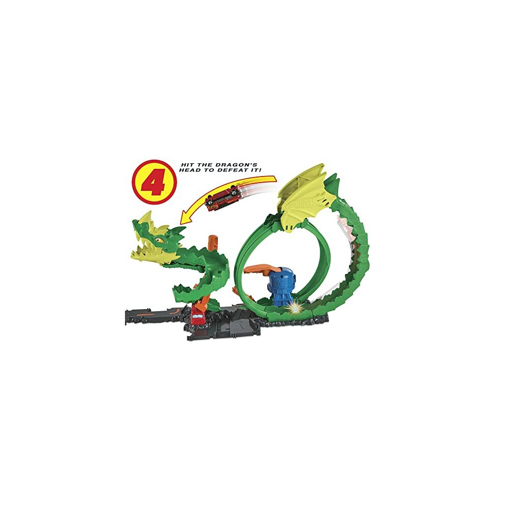 Air Attack Hot Wheels Track Set With 1:64 Scale Toy Car,