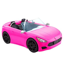 Convertible 2-Seater Vehicle, Pink Car with Rolling Wheels & Realistic Details, Gift for 3+
