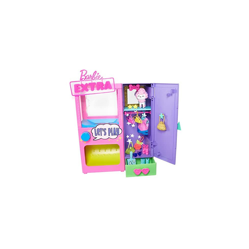 Extra Surprise Fashion Playset with 20 Pieces Including Pet Poodle, Closet and Push-Button Feature that Dispenses Fashion Accessories, Gift for 3 Year