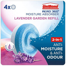 2779194 AERO 360 Moisture Absorber Lavender Garden Refill Tab, aromatherapy, ultra-absorbent and odour-neutralising, for AERO 360 D(4 x 450g),