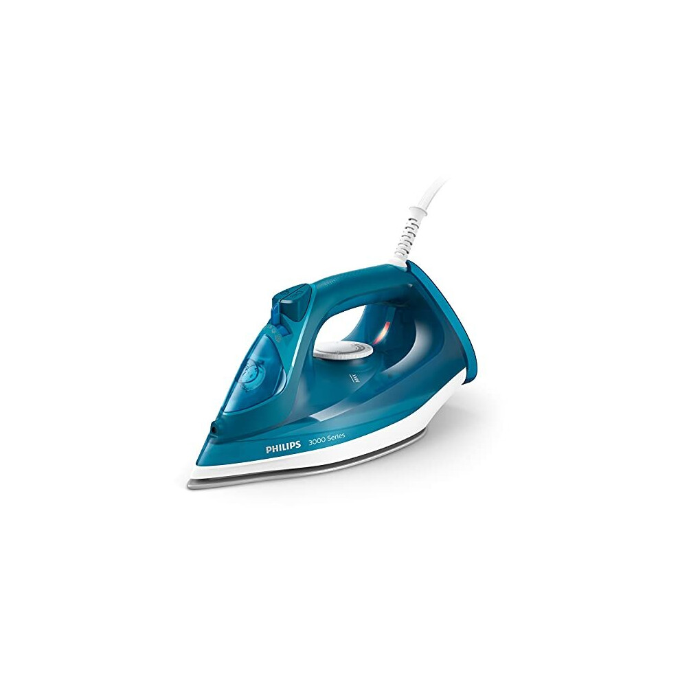 Domestic Appliances UK Perfect Care 3000 Series Steam Iron - 2600 W power, 40 g/min continuous steam, 200 g steam boost, 300 ml water tank, blue