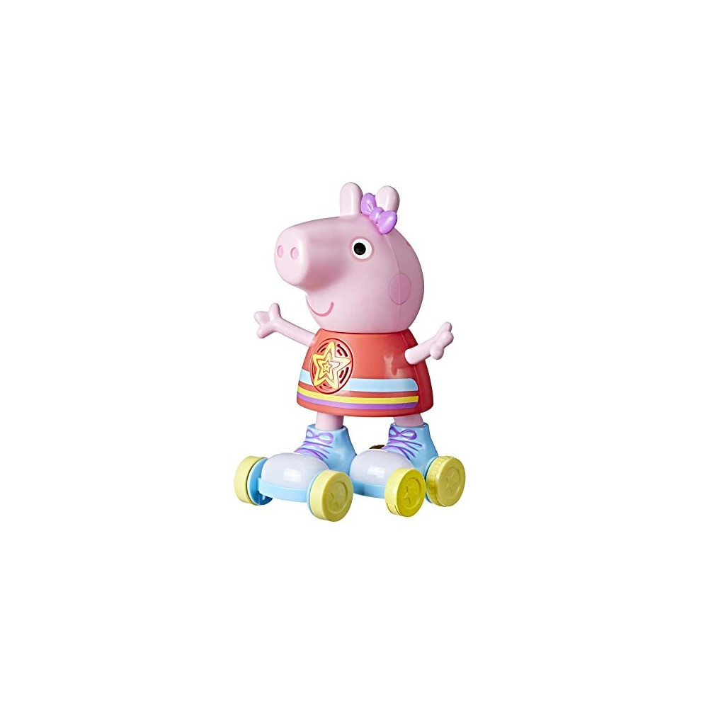 Roller Disco Peppa Toy with Pull-and-Go Action; 28-cm Tall with Lights, Speech, Music; Ages 3 and Up