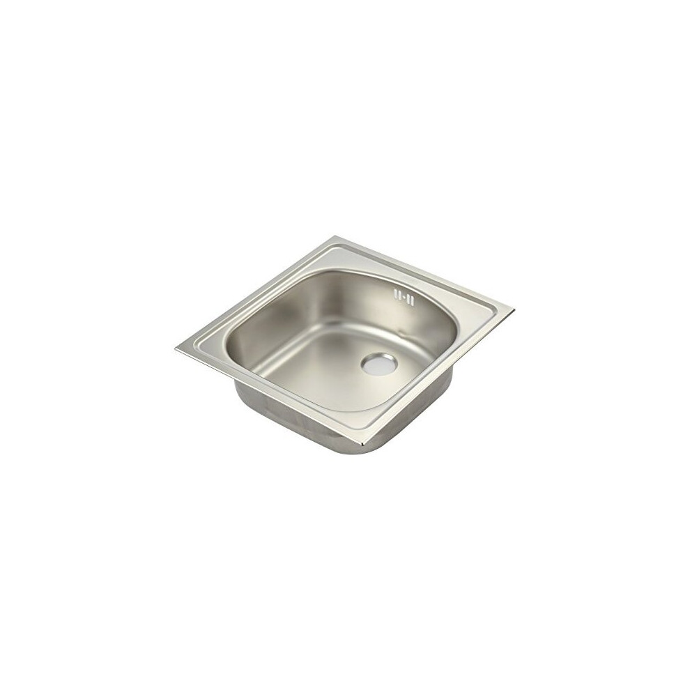 Kitchen Sink with Single Bowl Made of Stainless Steel Silk Eurostar ETN 610i 101.0067.344, Grey