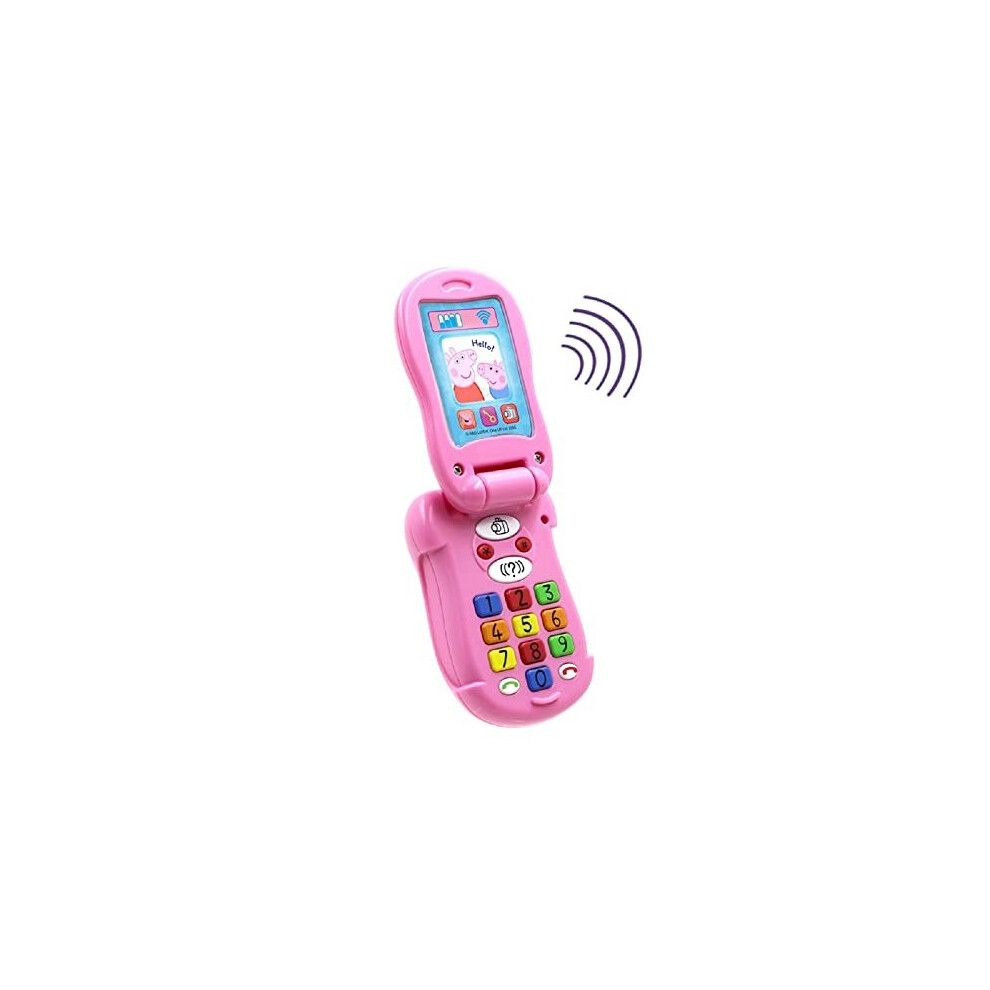 PP06 Peppa's Flip & Learn Toy Phone for Kids-Interactive Learning and Child Development, Colours and Number Recognition and Communication, 3+ Years,