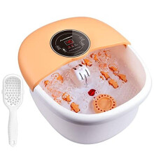 Large Foot Spa Bath Massager with Heat Bubbles Massage FM660 Heater Temperature Control, 14 Massage Rollers, 1 Medicine Box, Infrared for Relieve Foot