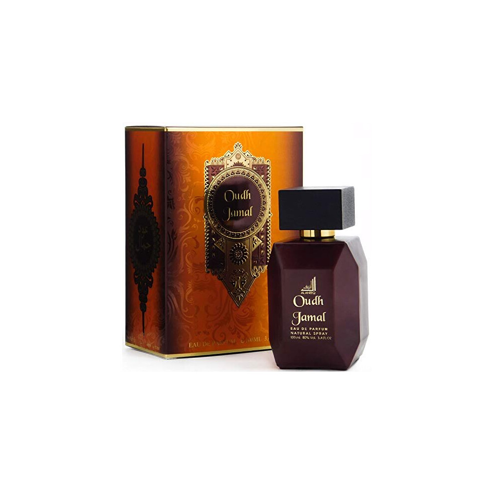 Oudh Jamal Fragrance Spray - Woody Oud Scent for Men by Al Aneeq Perfumes (100ml Eau de Parfum)