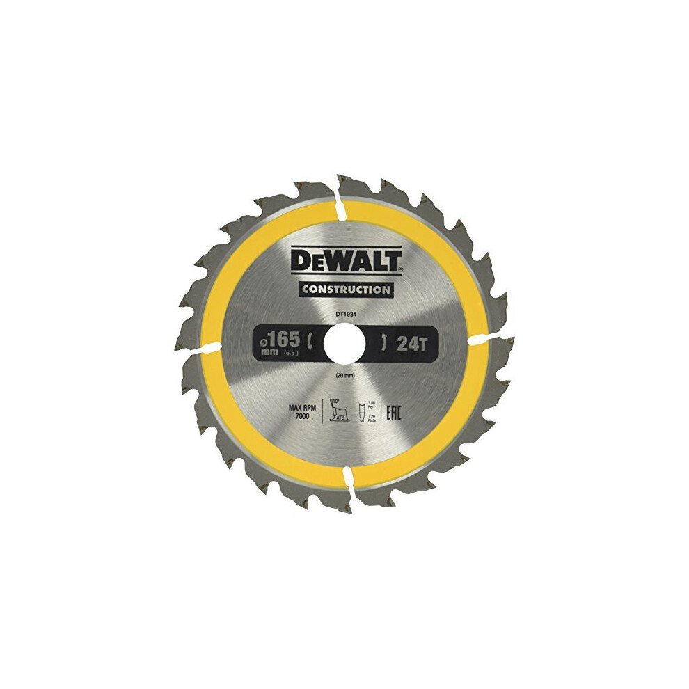 Portable Construction Circular Saw Blade 165 x 20mm x 24T