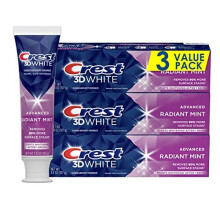 3D White, Whitening Toothpaste, Radiant Mint, 4.8 Ounce, Pack of 3