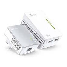 AV600 Powerline Adapter Wi-Fi Kit, Wi-Fi Booster/Hotspot/ Extender, Wi-Fi Speed up to 300Mbps, 2+1 (TL-WPA4220 KIT) | N300 Mbps+AV600 Mbps|2 Pack