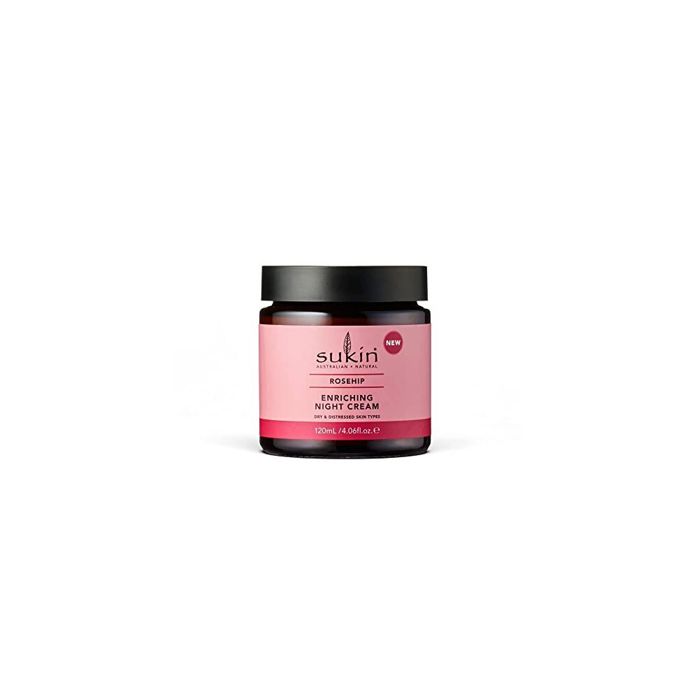 Rosehip Enriching Night Cream 120ml - with Rosehip Oil & Vitamin C; cruelty free & vegan friendly - to hydrate and improve skin radiance, for