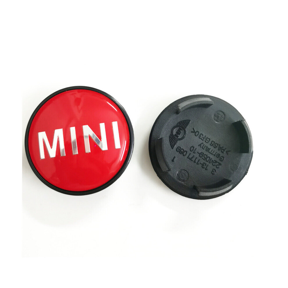 4Pcs 54Mm Mini Cooper Emblem Badge Wheel Center Cap Mini Red 4754135866104