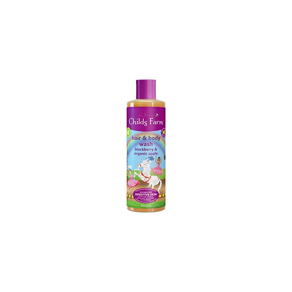 | Kids Hair & Body Wash 500ml | Blackberry & Organic Apple | Suitable for Dry, Sensitive & Eczema-prone Skin