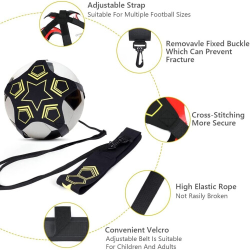 Football Kick Throw Solo Practice Training Skill Adjustable Waist Belt 2