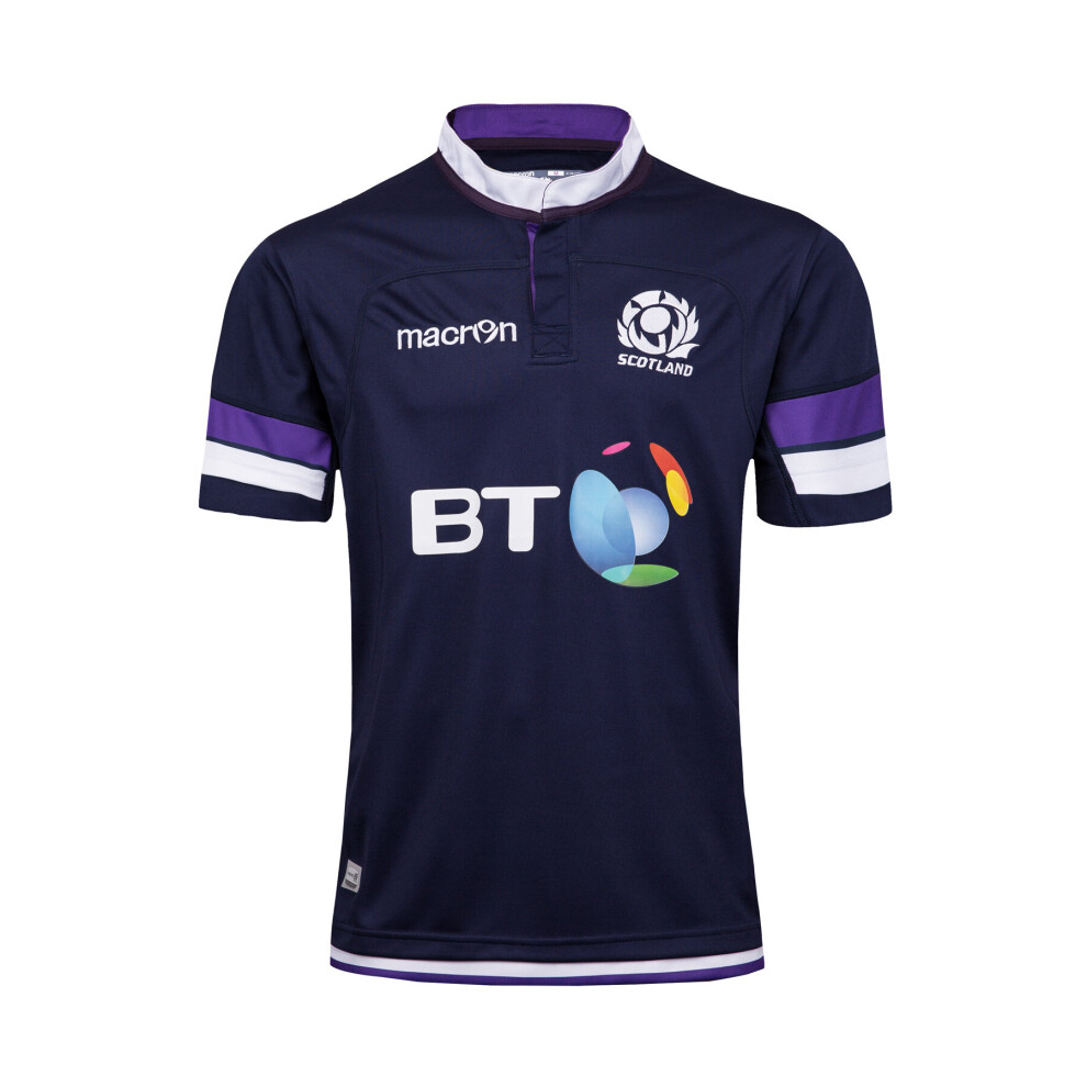 (M) 2017-2018 Scotland Home Rugby Shirt Jersey