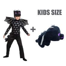( 140/7-8Years) Kids Cosplay Minecraft Character Ender Dragon as Party Costumes and Dolls