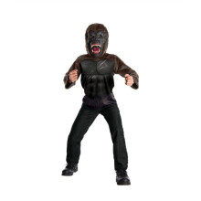 ( S/125CM) Kids Deluxe Gorilla Steel Costume Boys Halloween Fancy Dress Top + Mask