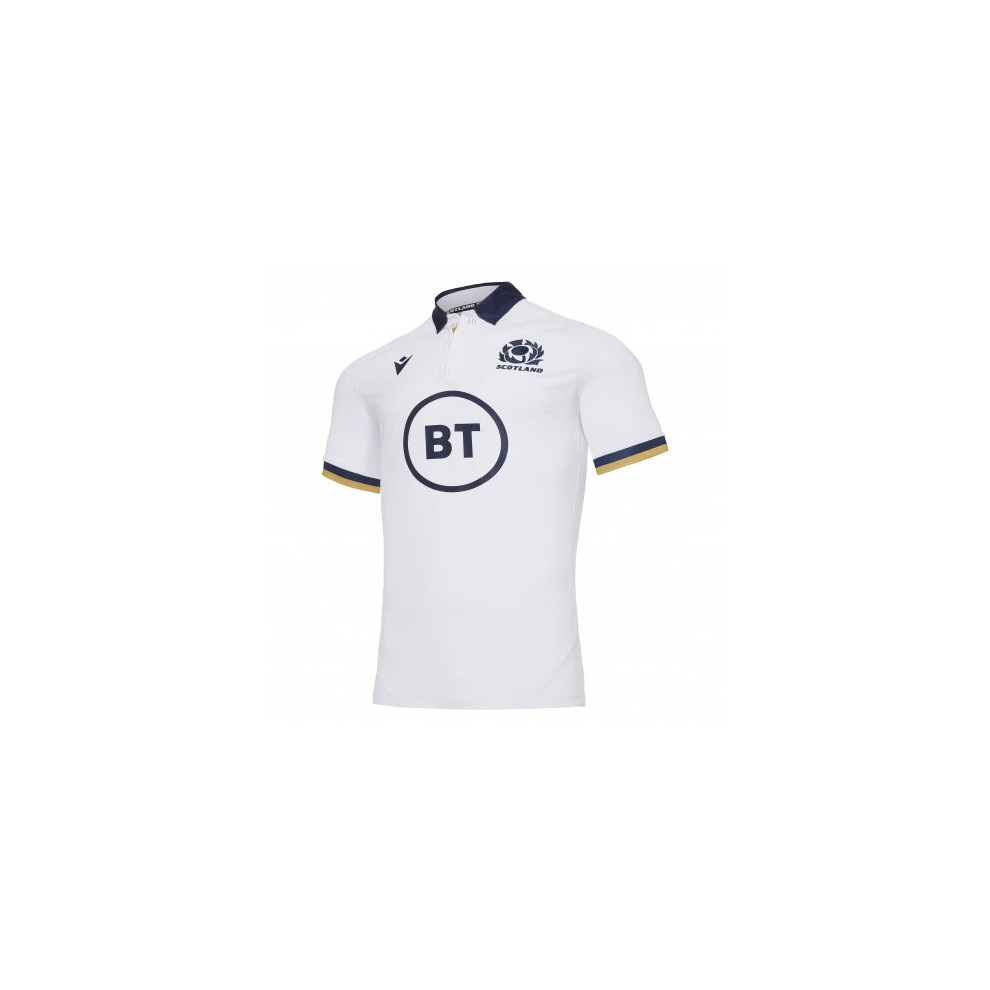 (XL) 2020-2021 Scotland Second Rugby Shirt White