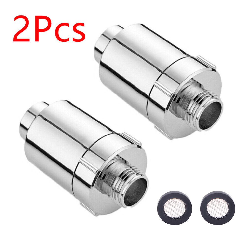 2Pcs Shower Head Filter Bath Hard Water Filter Remove Chlorine Odors