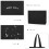 (Black) Large Capacity Canvas Shopping Shoulder  Bag 8