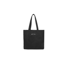 (Black) Large Capacity Canvas Shopping Shoulder Bag