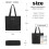 (Black) Large Capacity Canvas Shopping Shoulder  Bag 9