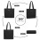 (Black) Large Capacity Canvas Shopping Shoulder  Bag 11