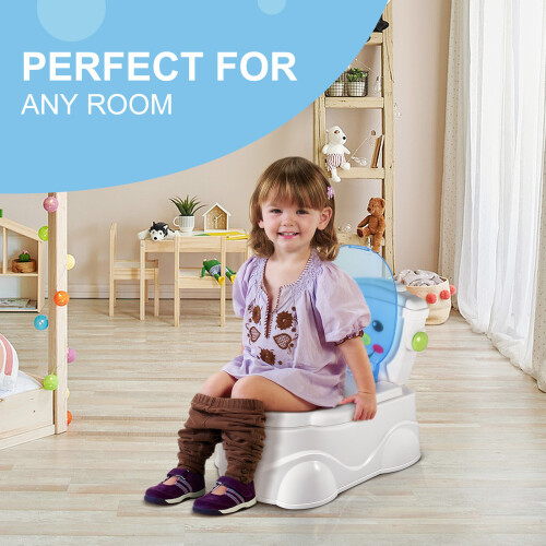 (blue) Kids Toilet Potty Trainer Training Seat 2