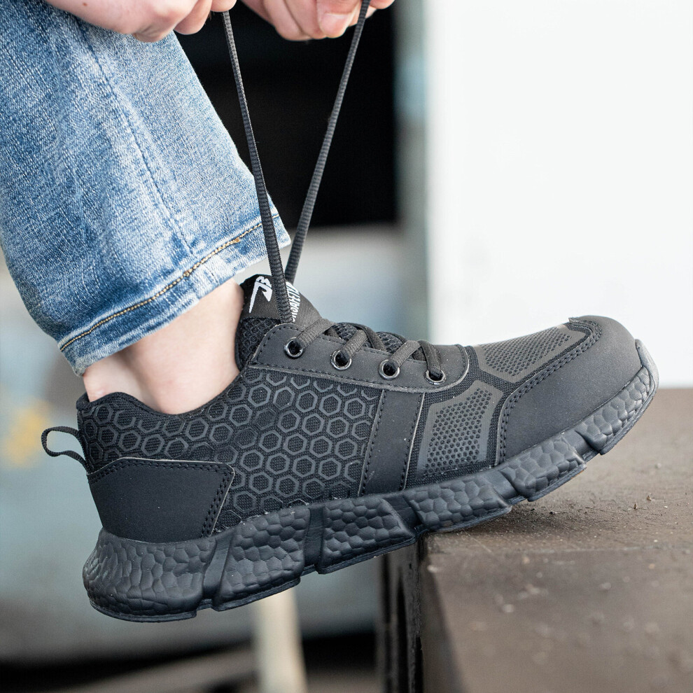 Steel Toe Anti Stab Wear Resistant Anti Skid Work Safety Shoes For Men Women Breathable Comfortable Industrial Construction Soft Sole Sneakers 885664882472