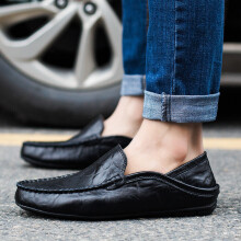 Mens Loafer Shoes Stitching Casual Lightweight Outdoor Slip On Flat Shoes Moccasins