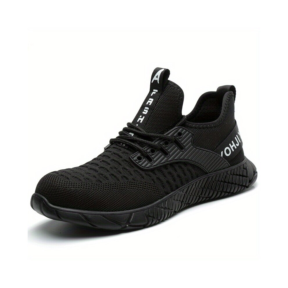 Mens Knitted Breathable Puncture Proof Steel Toe Anti Smashing Non Slip Work Safety Shoes 885664883257