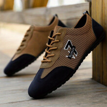 Mens Lace Up Loafers Casual Outdoor Walking Canvas Shoes With Assorted Colors