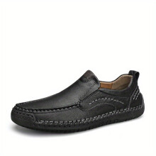 Mens Moc Toe Loafer Shoes Comfy Non slip Slip On Shoes Mens Shoes Spring And Summer