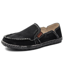 Mens Cloth Shoes Street Walking Shoes Deck Shoes Canvas Casual Retro Casual Loafers Boat Shoes