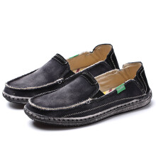Mens Slip On Shoes Cloth Shoes Deck Shoes Canvas Casual Retro Casual Loafers Boat Shoes