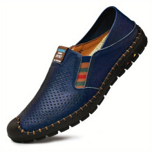 Mens Loafer Shoes With Ventilation Holes Comfy Non slip Slip On Shoes Mens Shoes Spring And Summer