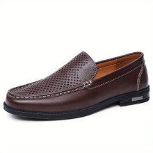 Mens Hollow Out Breathable Loafer Shoes Comfortable Non Slip Casual Shoes